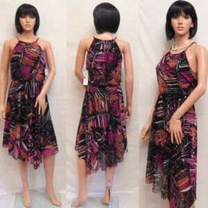 MAGGY LONDON Black Pink Beige Orange Scarf Skirt Dress Lot of 3 NWT